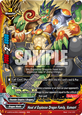 X-BT01A-CP01/0002 Head of Explosion Dragon Family, Vomvor (RRR)