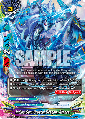 X-BT01A-CP02/0003 Indigo gem crystal dragon, Athora (RRR)