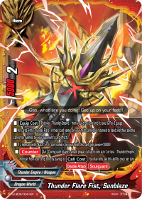 S-UB06: Thunder Flare Fist, Sunblaze (U)