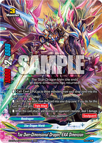 X-BT01A-CP02/0001 Too over-dimensional dragon, EXA Dimenzion (RRR)