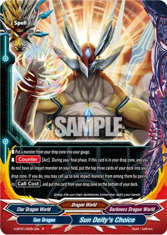 X-BT01/0051 (R) - Sun Deity's Choice